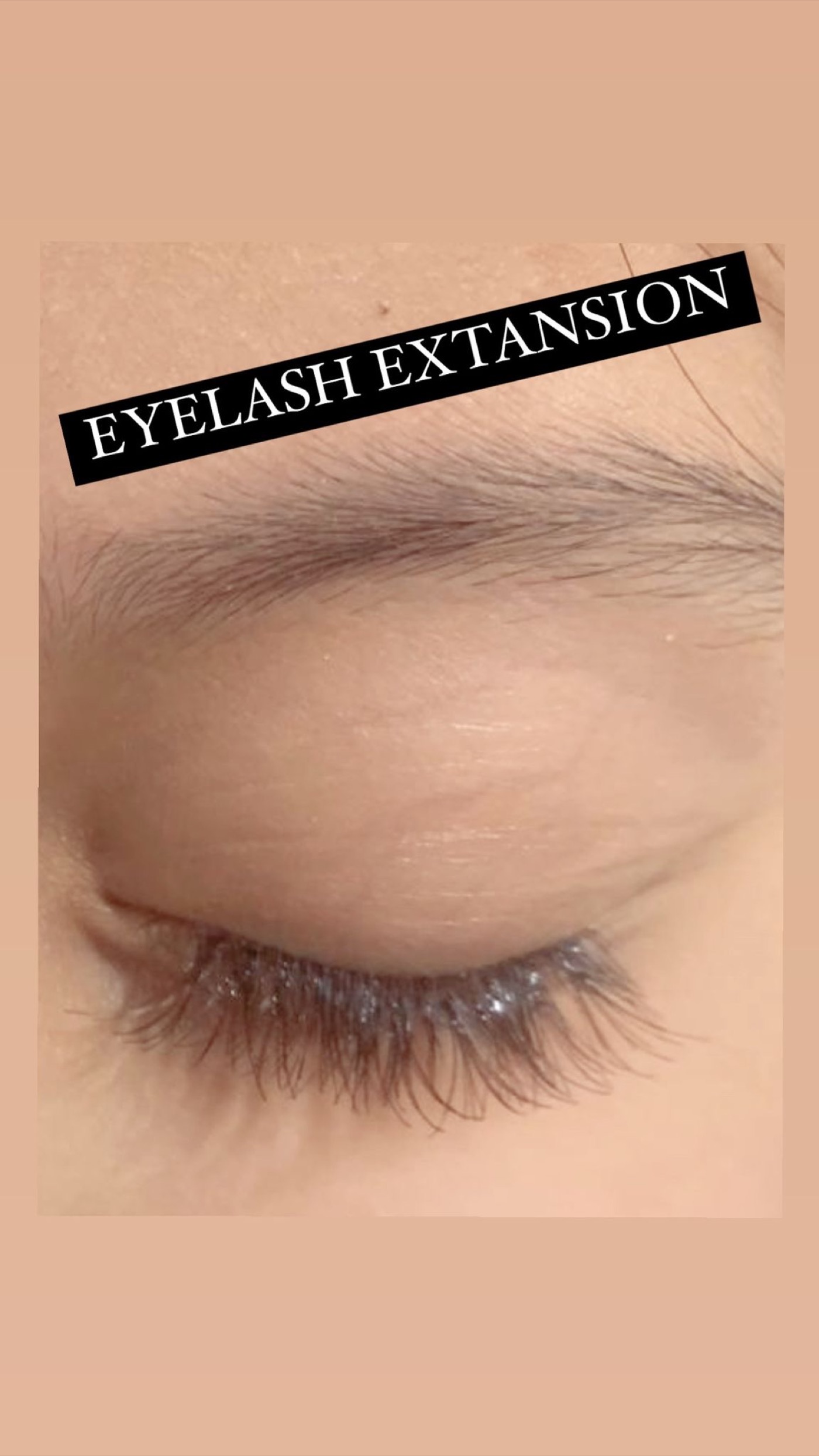 Close-up of eyelash treatment detail